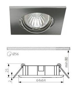 Faretto Incasso Cromo Satinato Diam 54 DANERA CT-DTL35-SC